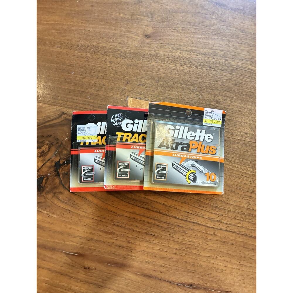 Vintage Gillette Trac 2 II Plus & Altra Plus 30‎ Cartridges-NEW SEALED NOS 2000